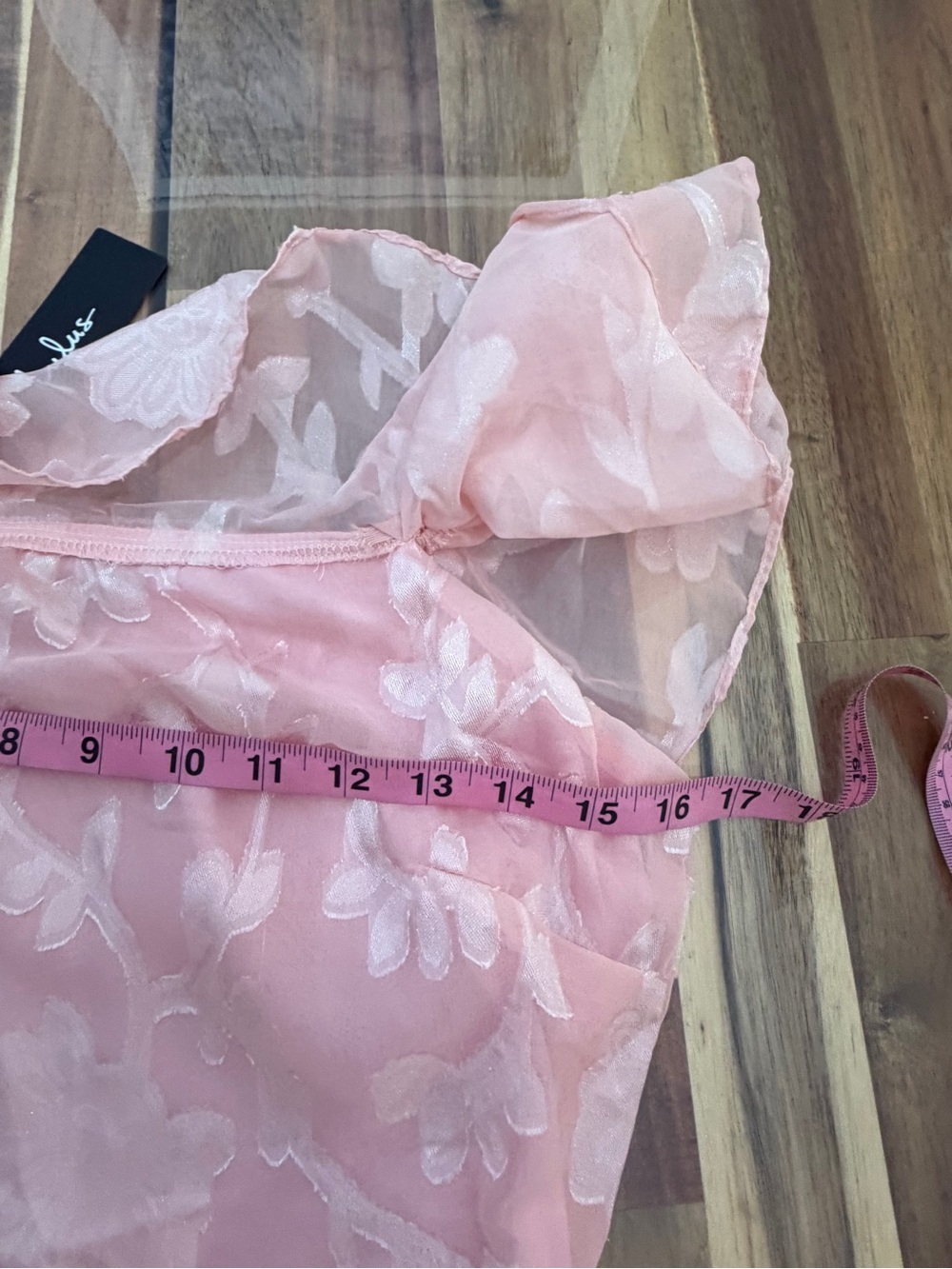 NWT Sz M Lulus Pretty Perfect Blush Burnout Floral Off-the-Shoulder Midi Dress - Picture 7 of 14